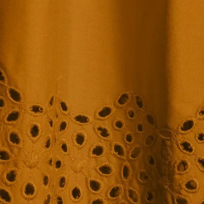 Women's Gathered Eyelet Top