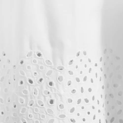 Women's Gathered Eyelet Top