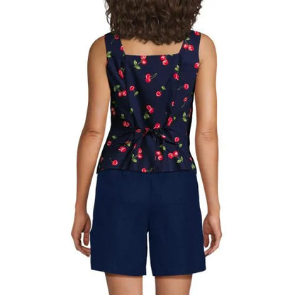Women's Poplin Square Neck Vest