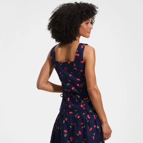 Women's Poplin Square Neck Vest