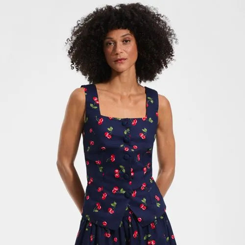 Women's Poplin Square Neck Vest