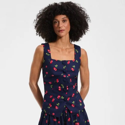Women's Poplin Square Neck Vest