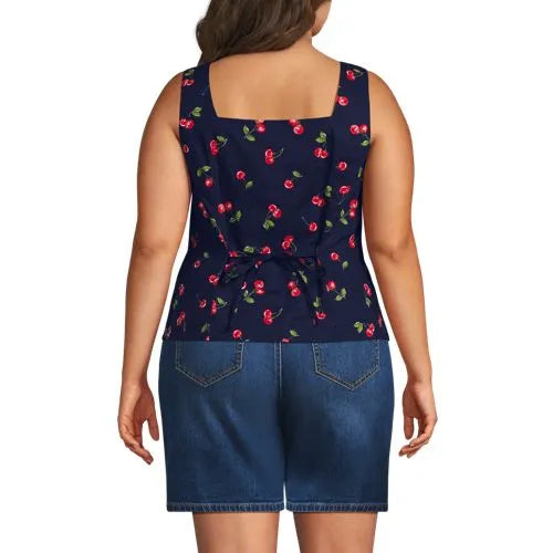 Women's Poplin Square Neck Vest