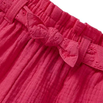 Girls Woven Belted Pull On Short