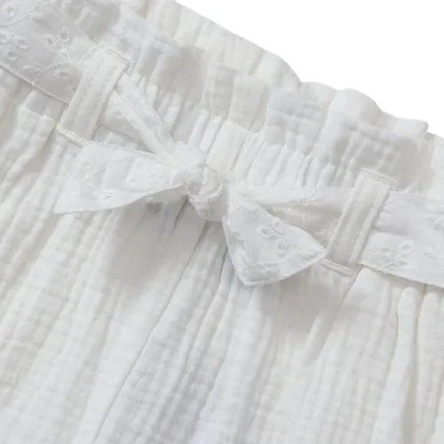 Girls Woven Belted Pull On Short