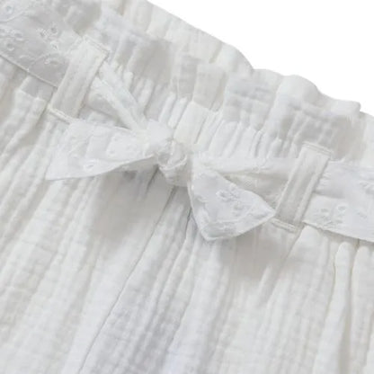 Girls Woven Belted Pull On Short