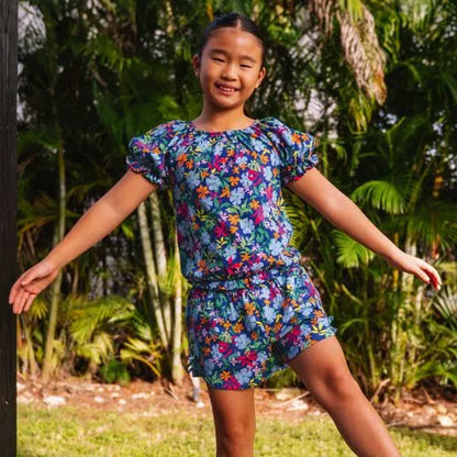 Girls Knit Side Bow Shorts