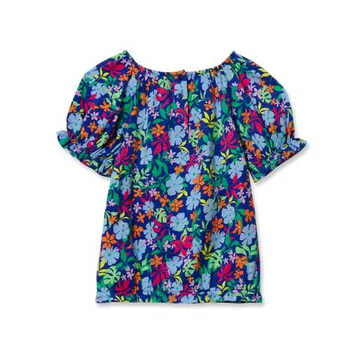 Girls Shirred Puff Blouse