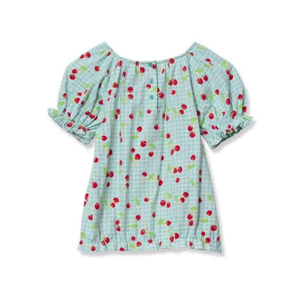 Girls Shirred Puff Blouse