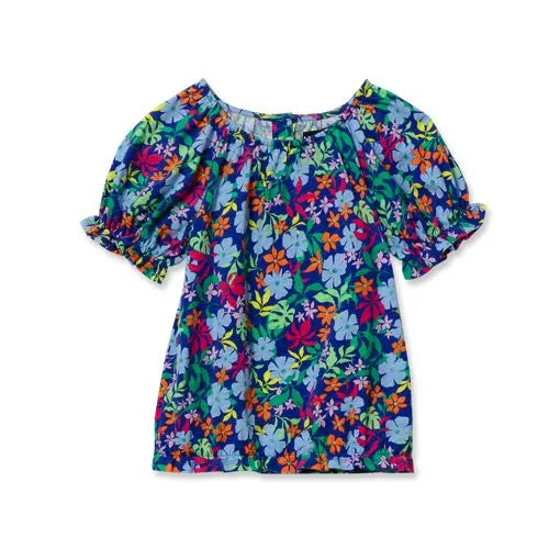 Girls Shirred Puff Blouse