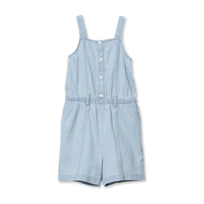 Girls Lightweight Denim Romper
