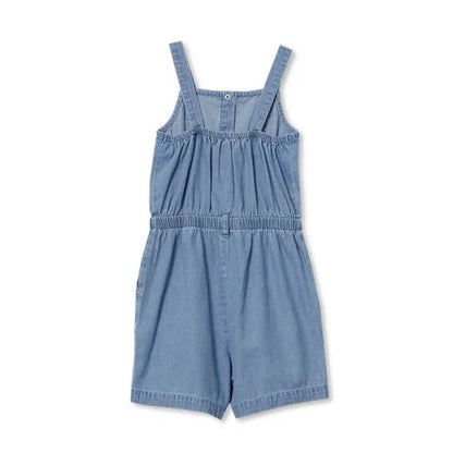 Girls Lightweight Denim Romper