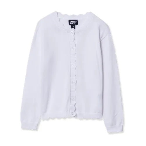 Girls Scalloped Hem Cardigan