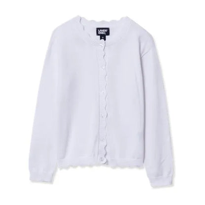 Girls Scalloped Hem Cardigan
