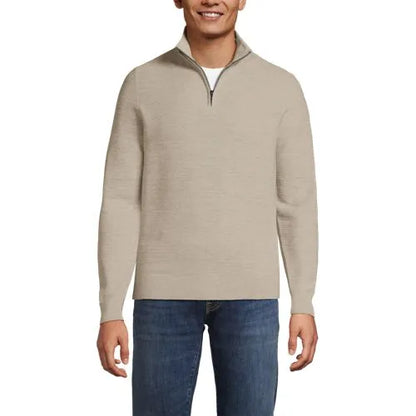 Men's Long Sleeve Summer Weight Quarter Zip
