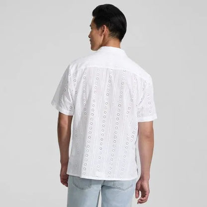 Men's Eyelet Camp Collar Shirt