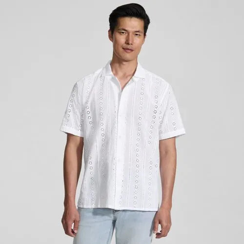 Men's Eyelet Camp Collar Shirt