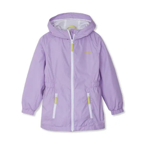 Girls Hooded Water Resistant Rain Jacket