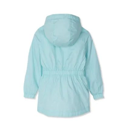 Girls Hooded Water Resistant Rain Jacket