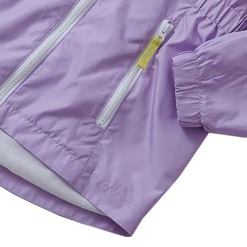 Girls Hooded Water Resistant Rain Jacket