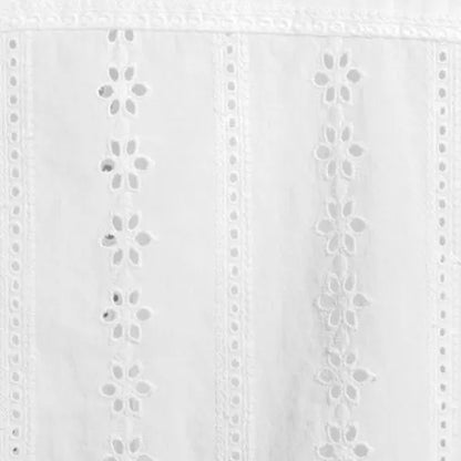 Women's Eyelet Cropped Button Front Shirt
