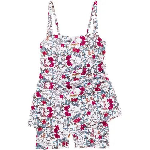 Women's LE x T and T The Tiffany Square Neck Swim Dress
