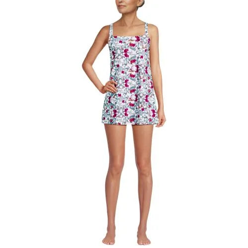 Women's LE x T and T The Tiffany Square Neck Swim Dress
