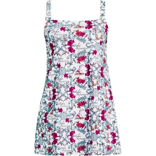 Women's LE x T and T The Tiffany Square Neck Swim Dress