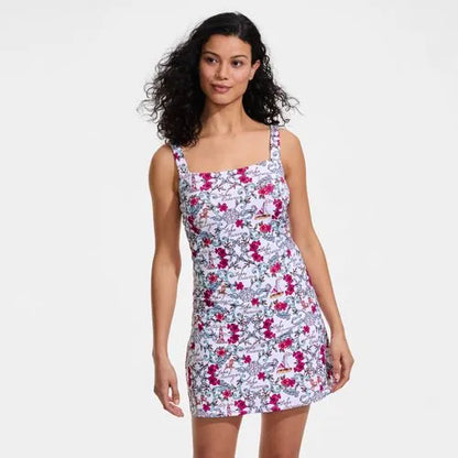 Women's LE x T and T The Tiffany Square Neck Swim Dress