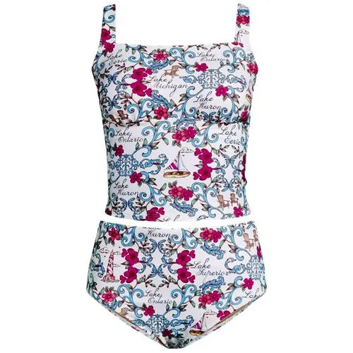 Women's LE x T and T The Tiffany Square Neck Midkini Set