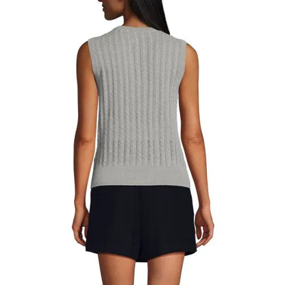 Women's Cotton Pointelle Shell Sweater