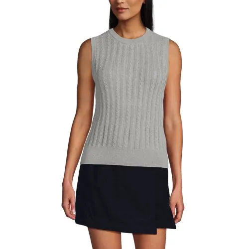 Women's Cotton Pointelle Shell Sweater