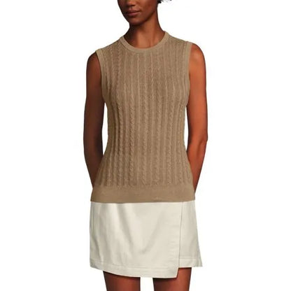 Women's Cotton Pointelle Shell Sweater