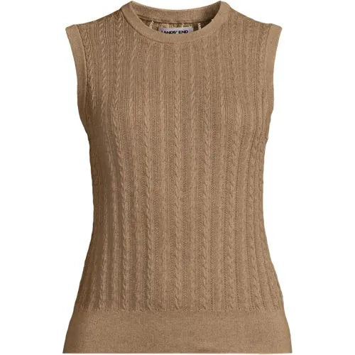 Women's Cotton Pointelle Shell Sweater