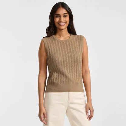 Women's Cotton Pointelle Shell Sweater