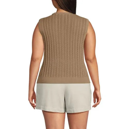 Women's Cotton Pointelle Shell Sweater