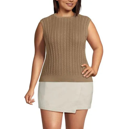 Women's Cotton Pointelle Shell Sweater
