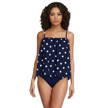 Women's Scalloped Flutter Tankini Top