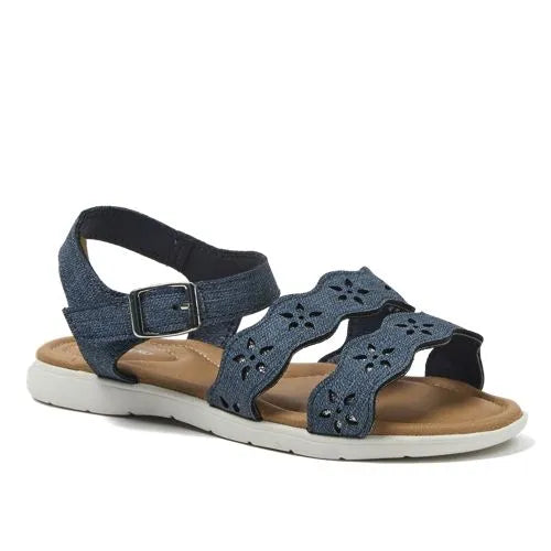 Girls Easy On Flower Sandals