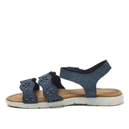 Girls Easy On Flower Sandals