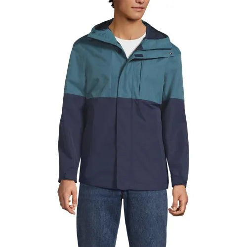 Men's Waterproof Colorblock Raincoat
