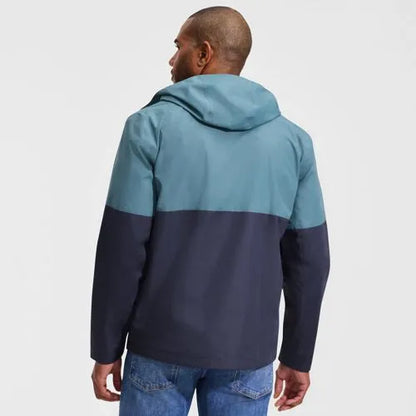 Men's Waterproof Colorblock Raincoat