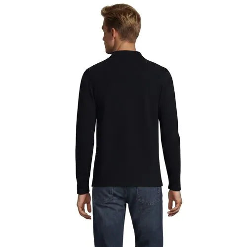 Men's Essential Pique Long Sleeve Classic Fit Polo Shirt