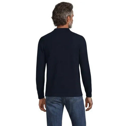 Men's Essential Pique Long Sleeve Classic Fit Polo Shirt