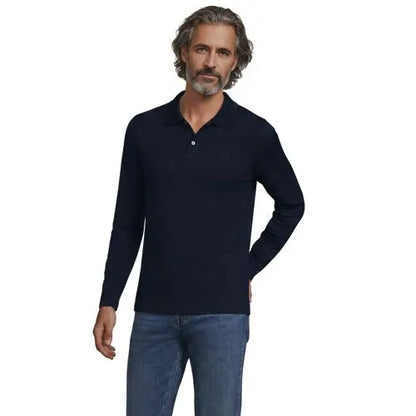 Men's Essential Pique Long Sleeve Classic Fit Polo Shirt