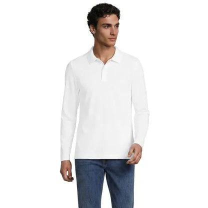Men's Essential Pique Long Sleeve Classic Fit Polo Shirt