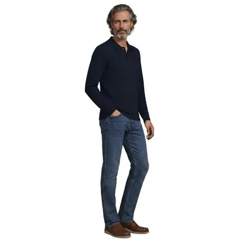 Men's Essential Pique Long Sleeve Classic Fit Polo Shirt