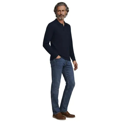 Men's Essential Pique Long Sleeve Classic Fit Polo Shirt