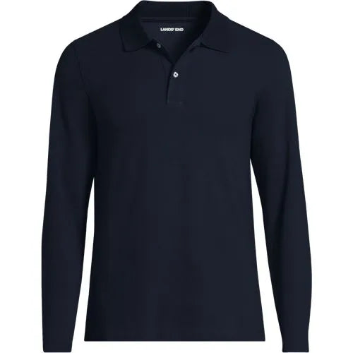 Men's Essential Pique Long Sleeve Classic Fit Polo Shirt
