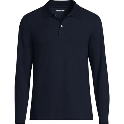 Men's Essential Pique Long Sleeve Classic Fit Polo Shirt